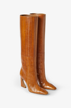 Fendi Stiletto Leather Knee-High Boots – Caramello