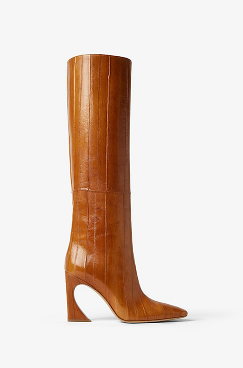 Fendi Stiletto Leather Knee-High Boots – Caramello