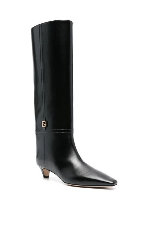 Fendi Colibrì Leather Knee Boots
