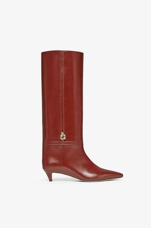 Fendi Colibrì Leather Knee Boots
