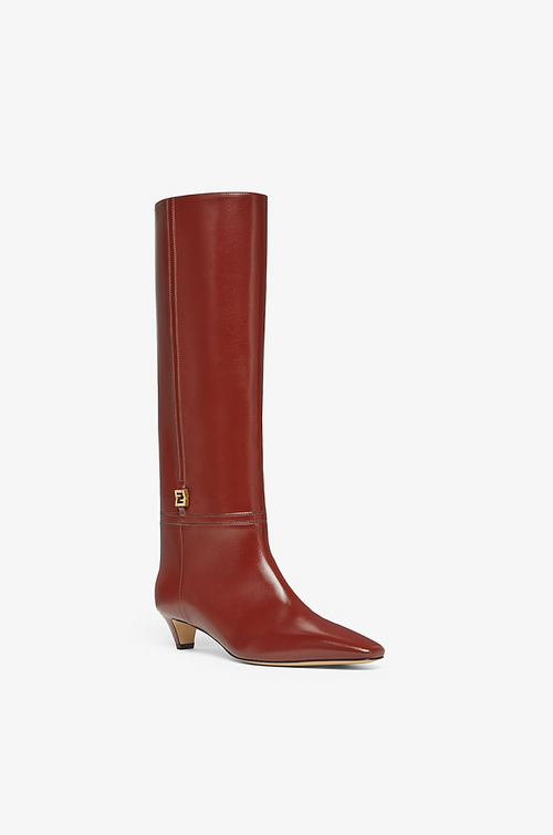 Fendi Colibrì Leather Knee Boots