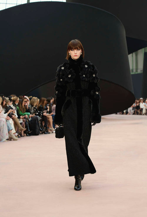 Chanel Stretch Lambskin & Patent Calfskin High Boots with Pearled Heel