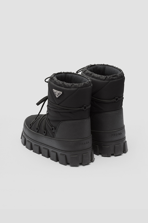 Prada Re-Nylon Gabardine Après Ski Booties in Black