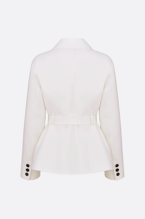 Dior Ivory Belted Mini Trench Jacket