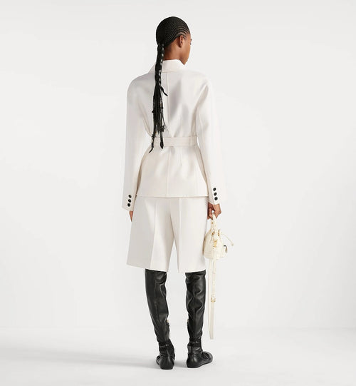 Dior Ivory Belted Mini Trench Jacket