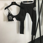 Chrome Hearts Stretch Logo Legging Set – Black