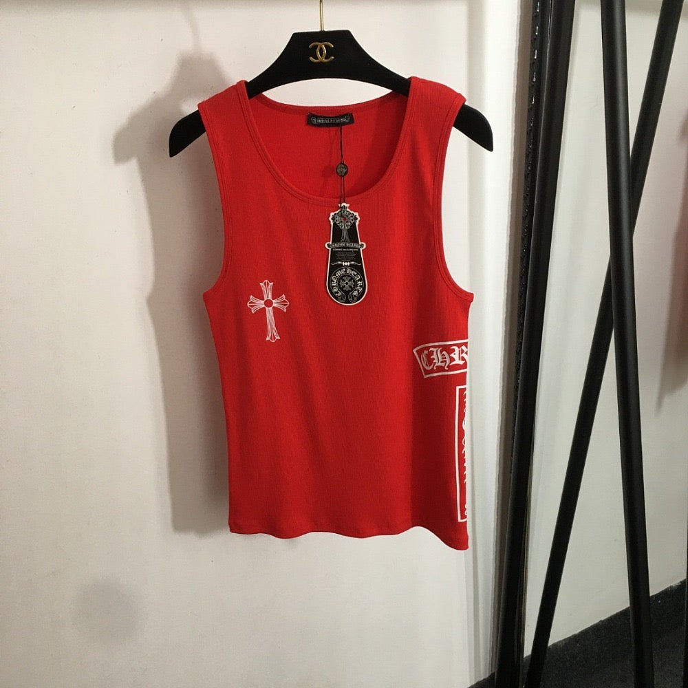Chrome Hearts Designed Tank Red Chrome Hearts Designed Tank Red