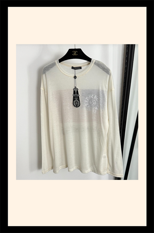 Chrome Hearts Long Sleeve Tee with Crest Emblem