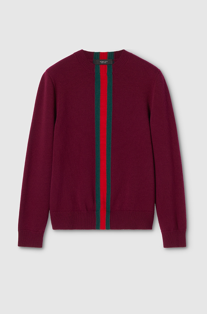 Gucci Signature Web Stripe Wool Knit Sweater – LUXE LIVING FASHIONS