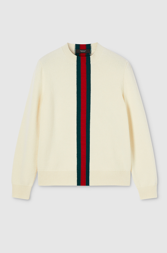 Gucci Signature Web Stripe Wool Knit Sweater – LUXE LIVING FASHIONS