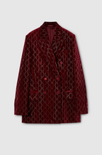 GUCCI Velvet GG Monogram Blazer