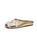 CHANEL Quilted CC Ballet Mules