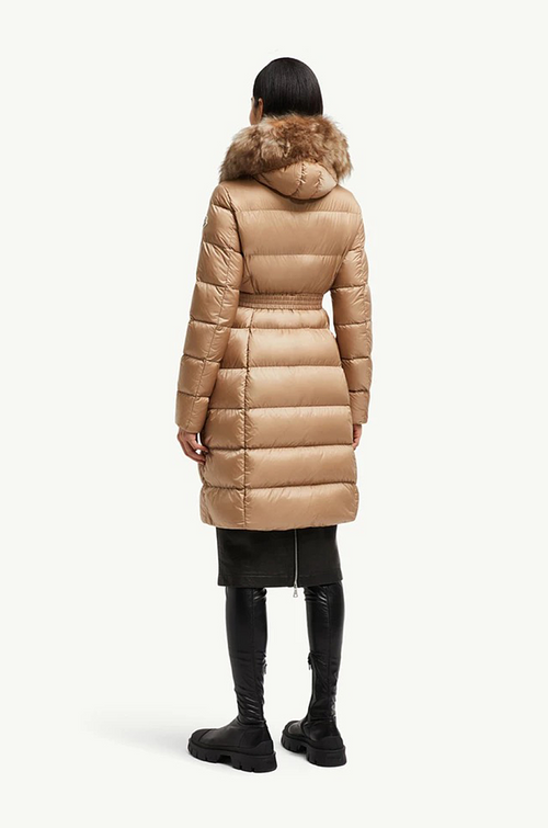 Moncler “Lustre du Nord” Belted Down Coat with Fox Fur Hood – Winter Luxe Edition