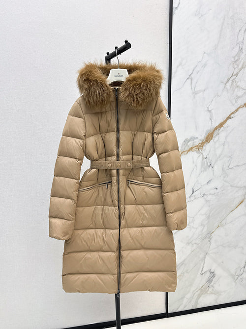 Moncler “Lustre du Nord” Belted Down Coat with Fox Fur Hood – Winter Luxe Edition