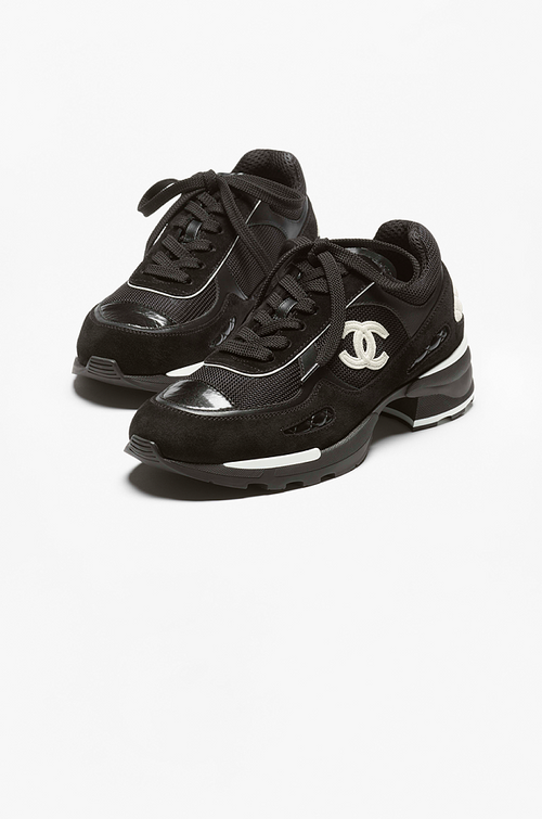 Chanel Quilted Calfskin & Mesh Sneakers – Noir Blanc Edition