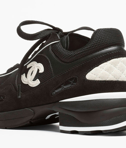 Chanel Quilted Calfskin & Mesh Sneakers – Noir Blanc Edition
