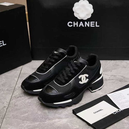 Chanel Quilted Calfskin & Mesh Sneakers – Noir Blanc Edition