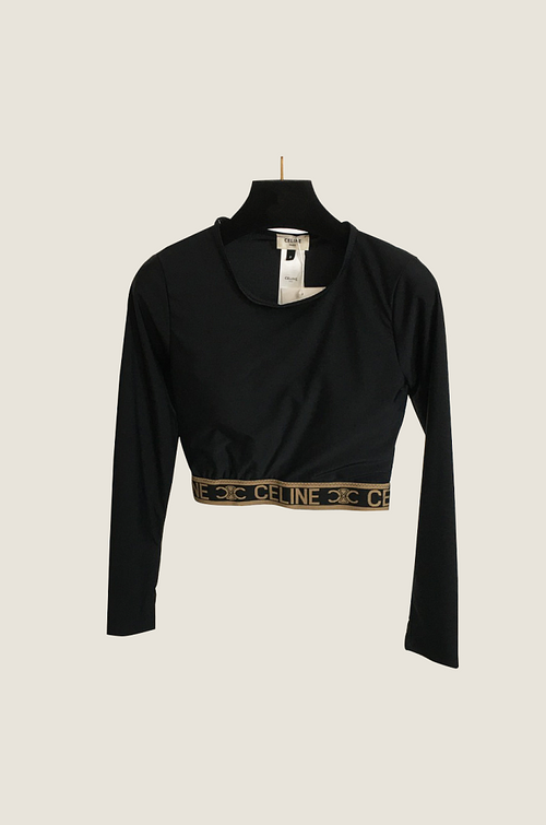 Celine Noir Logo Band Contour Set – Triomphe Edition