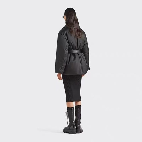 Prada Belted Re-Nylon Puffer Blazer – Iconic Milano Edition