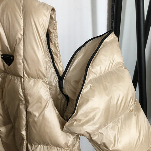 Prada Cropped Re-Nylon Puffer Jacket – Luxe Monogram Edition l