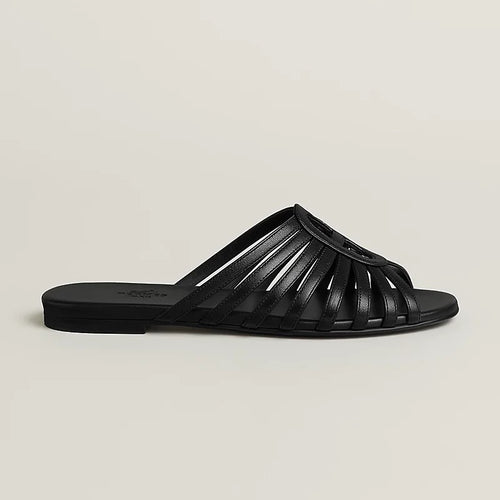 HERMÈS Chypre-Style Noir H Sandals