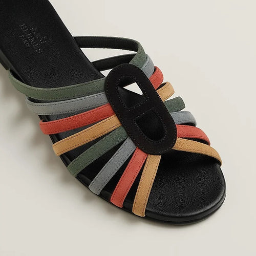 HERMÈS Roseraie Dégradé Ankle-Wrap Sandals