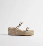 CHRISTIAN DIOR Dway Bow Espadrille Wedge Sandals