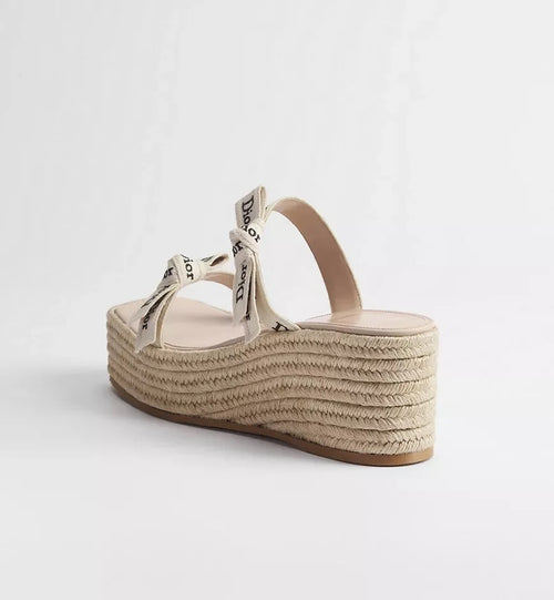 CHRISTIAN DIOR Dway Bow Espadrille Wedge Sandals