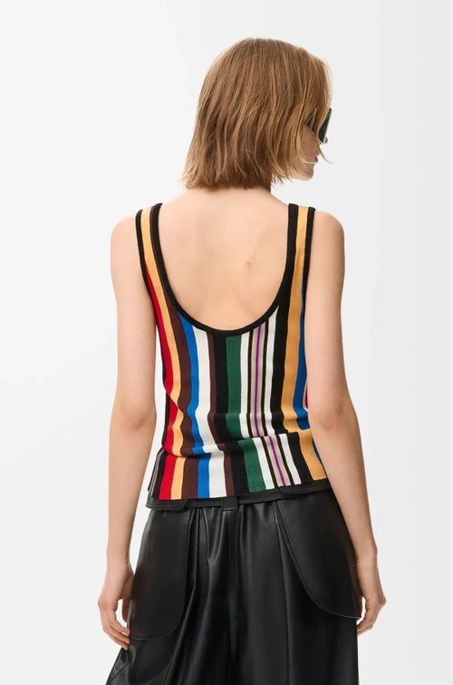 LOEWE Striped Ribbed Knit Tank Top