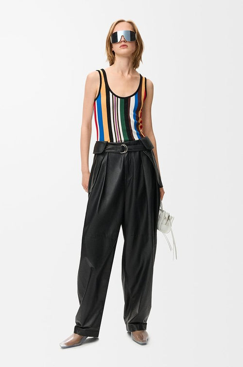 LOEWE Striped Ribbed Knit Tank Top