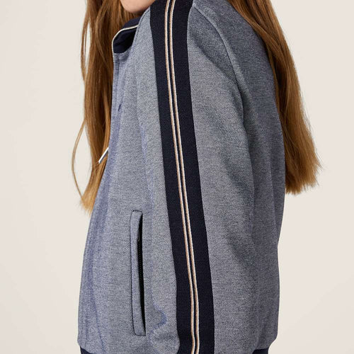 Miu Miu Deux-Tonal Knit Track Jacket