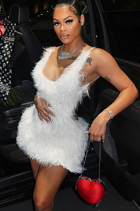 'Sinclair' Fur Mini  Dress