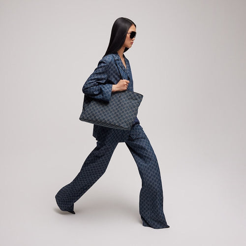 Gucci Tribeca Large Tote Bag — Dark Blue GG Denim