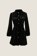 “Nuvra” Embellished Velvet Mini Dress