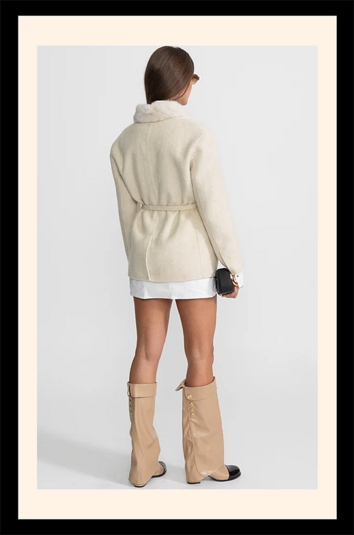 “Lune de Miel” Wool-Blend Belted Cardigan – Luxe Edition