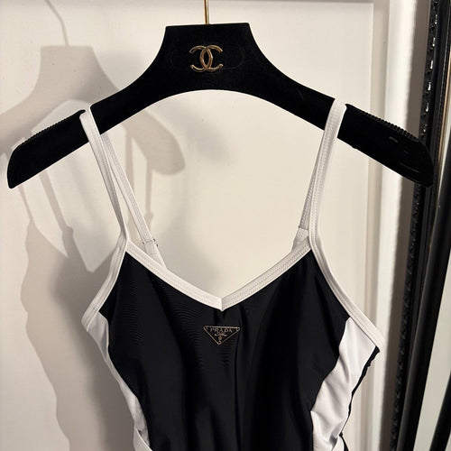 PRADA Linea Sport Contrast One-Piece Swimsuit