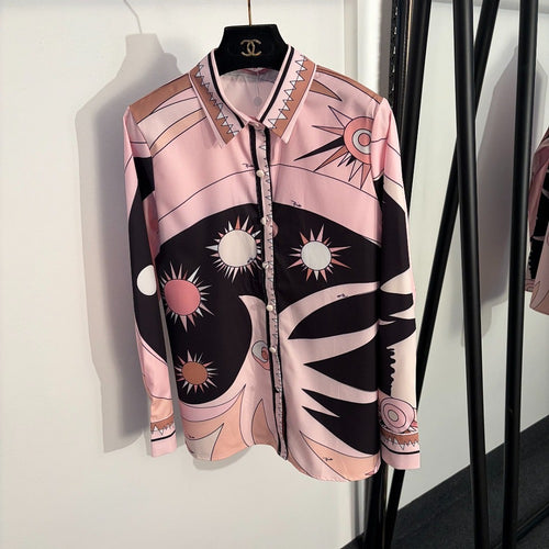 EMILIO PUCCI “ROSA CELESTIA” Silk Lounge Set