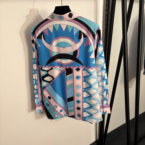 EMILIO PUCCI “AZZURRA MAREA” Silk Lounge Set