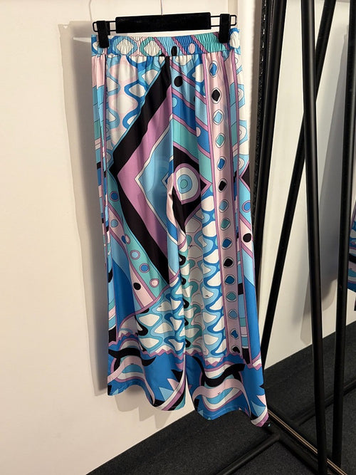 EMILIO PUCCI “AZZURRA MAREA” Silk Lounge Set