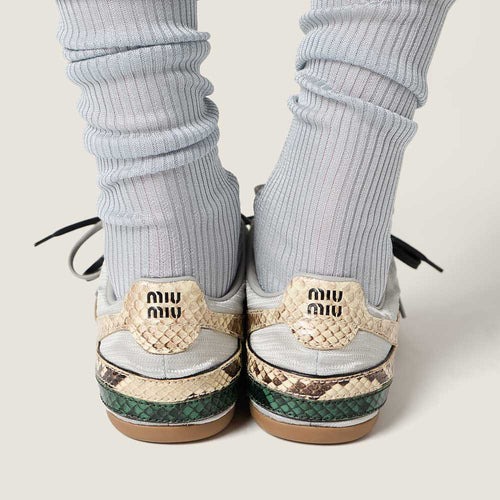 Miu Miu Verde Python Low-Top Sneakers – Luxe Edition