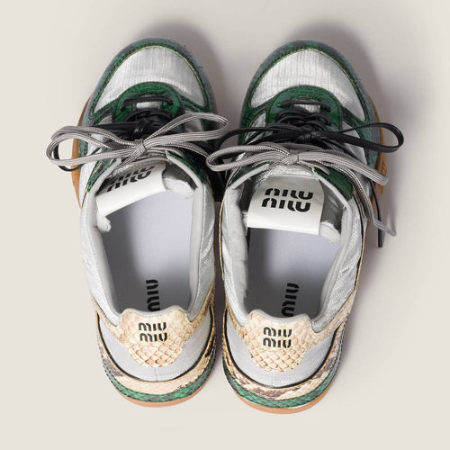 Miu Miu Verde Python Low-Top Sneakers – Luxe Edition