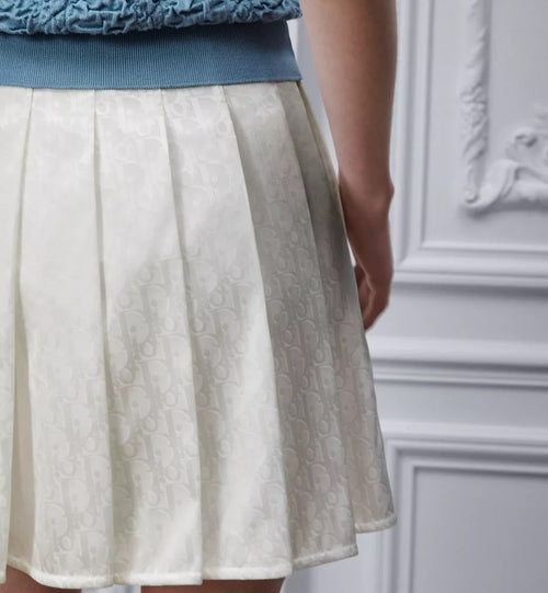 DIOR Étoile Ivoire Pleated Mini Skirt