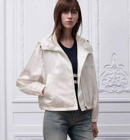 DIOR Éclat Ivoire Monogram Hooded Jacket