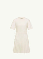 MONCLER Plissé Essence Cotton Dress