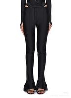 MUGLER Cutout Waist Flared Tailored Pants