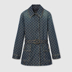 GUCCI GG Monogram Denim Belted Jacket