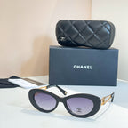 Chanel Oversized Square Sunglasses with Gold Accent Trim – Luxe Edition