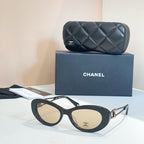 Chanel Oversized Square Sunglasses with Gold Accent Trim – Luxe Edition