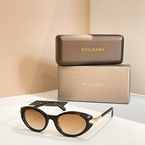 BVLGARI “Serpenti Eleganza” Round Cat-Eye Sunglasses – Luxe Edition