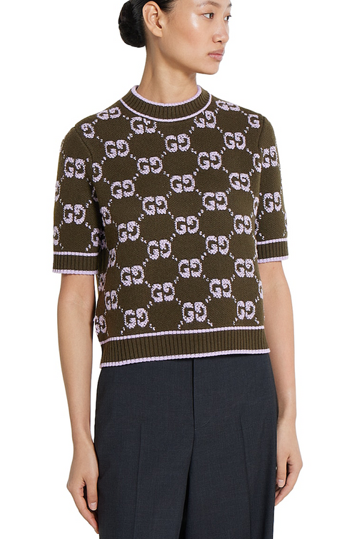 Gucci “Verona Maglia” GG Monogram Knit Top – Luxe Edition